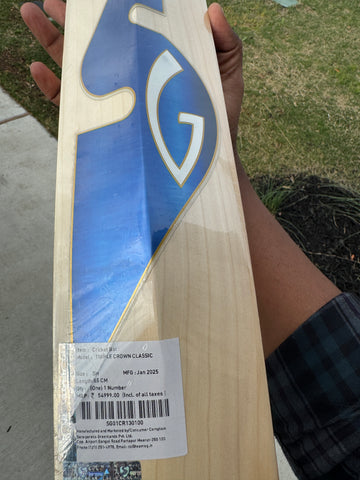SG Tripple Crown Classic English Willow Cricket Bat - 2025