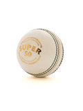SG Super 50 Cricket Leather Ball Adult Size 144gms- White and Red
