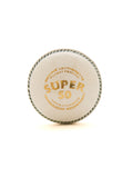 SG Super 50 Cricket Leather Ball Adult Size 144gms- White and Red
